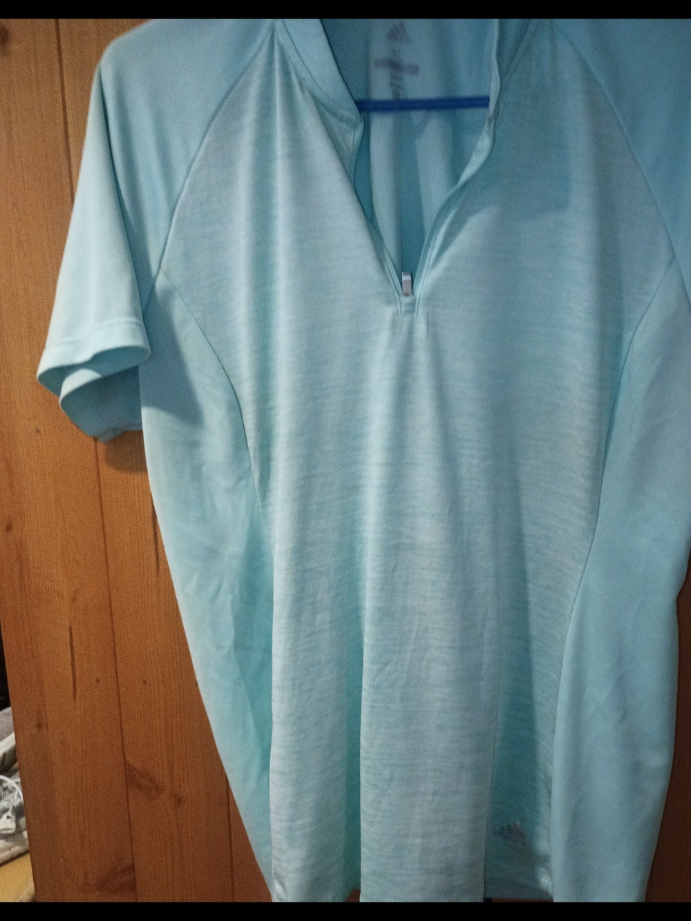 Adidas Women’s Light Mint Half-Zip Golf Top - Picture 2 of 4